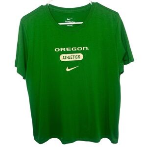 Nike Women’s LARGE Green University of Oregon Ducks Athletics T-Shirt